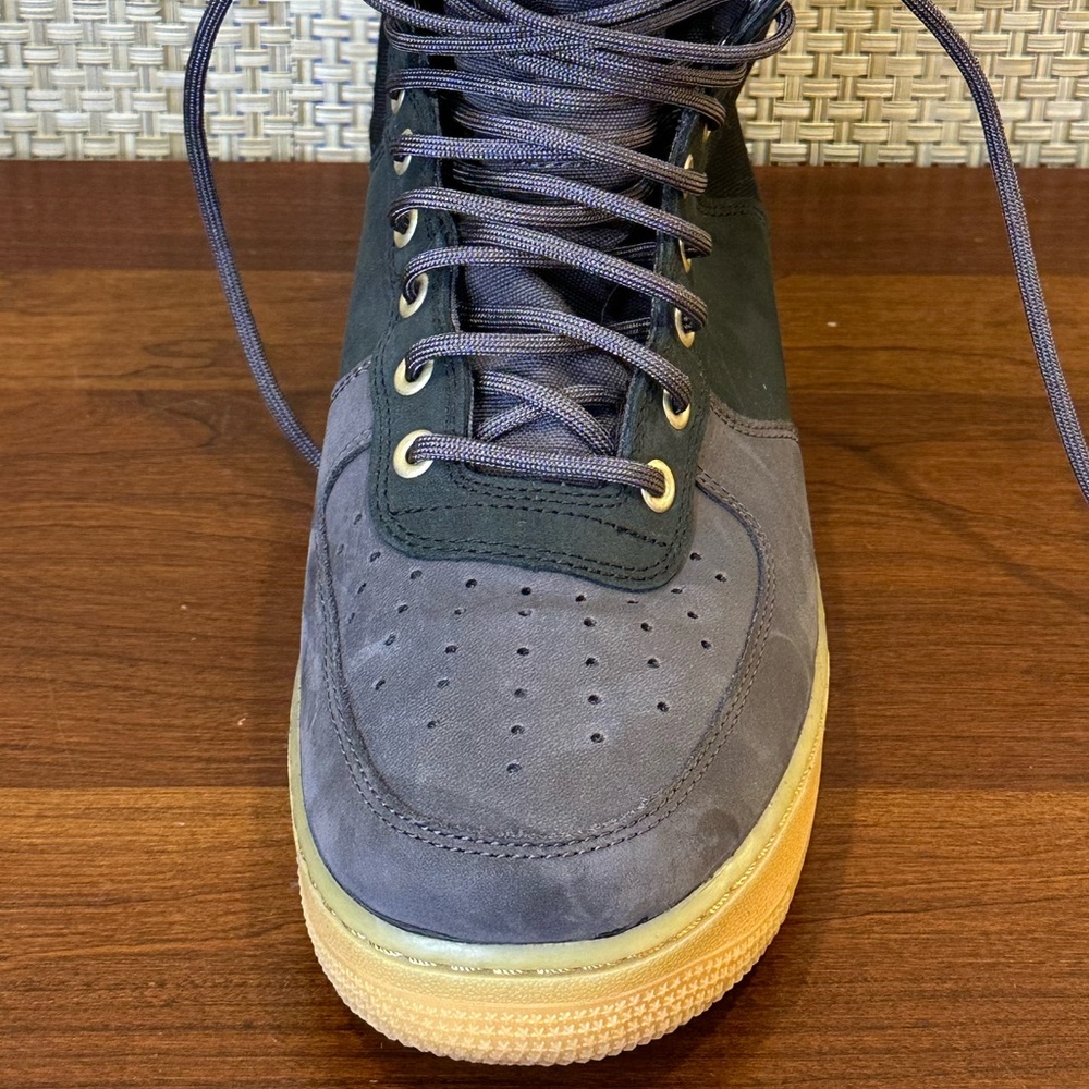 🌟2xHP🌟Nike SF Air Force 1 Gray/Black Premium Sherpa Hi-Top Sneaker Boots 10.5 - Picture 6 of 15